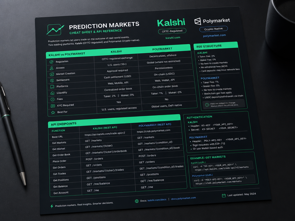 Prediction Market Cheat Sheet
